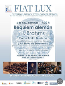 CARTEL CONCIERTO -Ein deutsches Requien von J. Brahms en Zaragoza