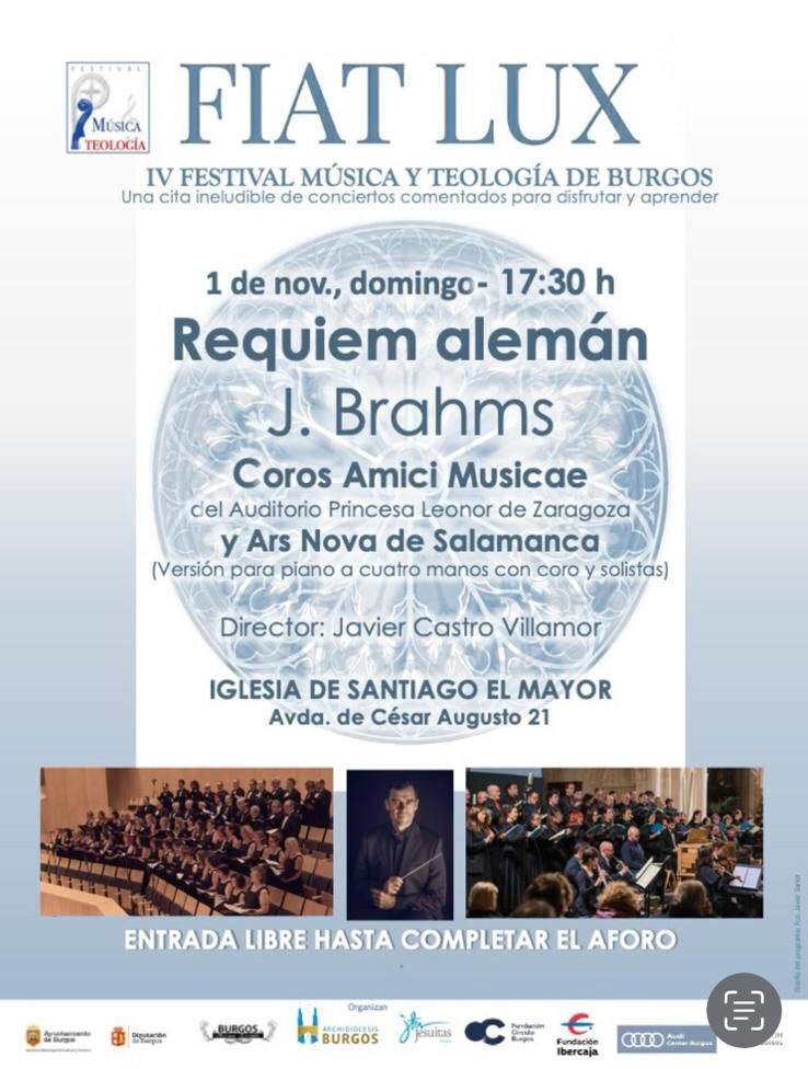 CARTEL CONCIERTO -Ein deutsches Requien von J. Brahms en Zaragoza